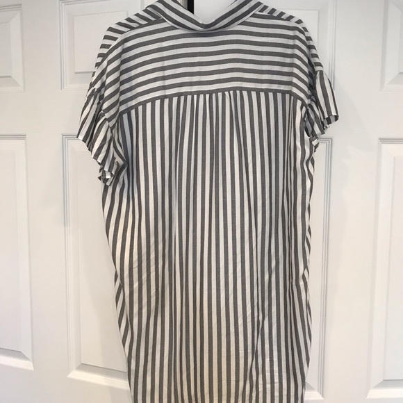 Madewell Striped Shift Dress with Ruffled Sleeves - Picture 4 of 7